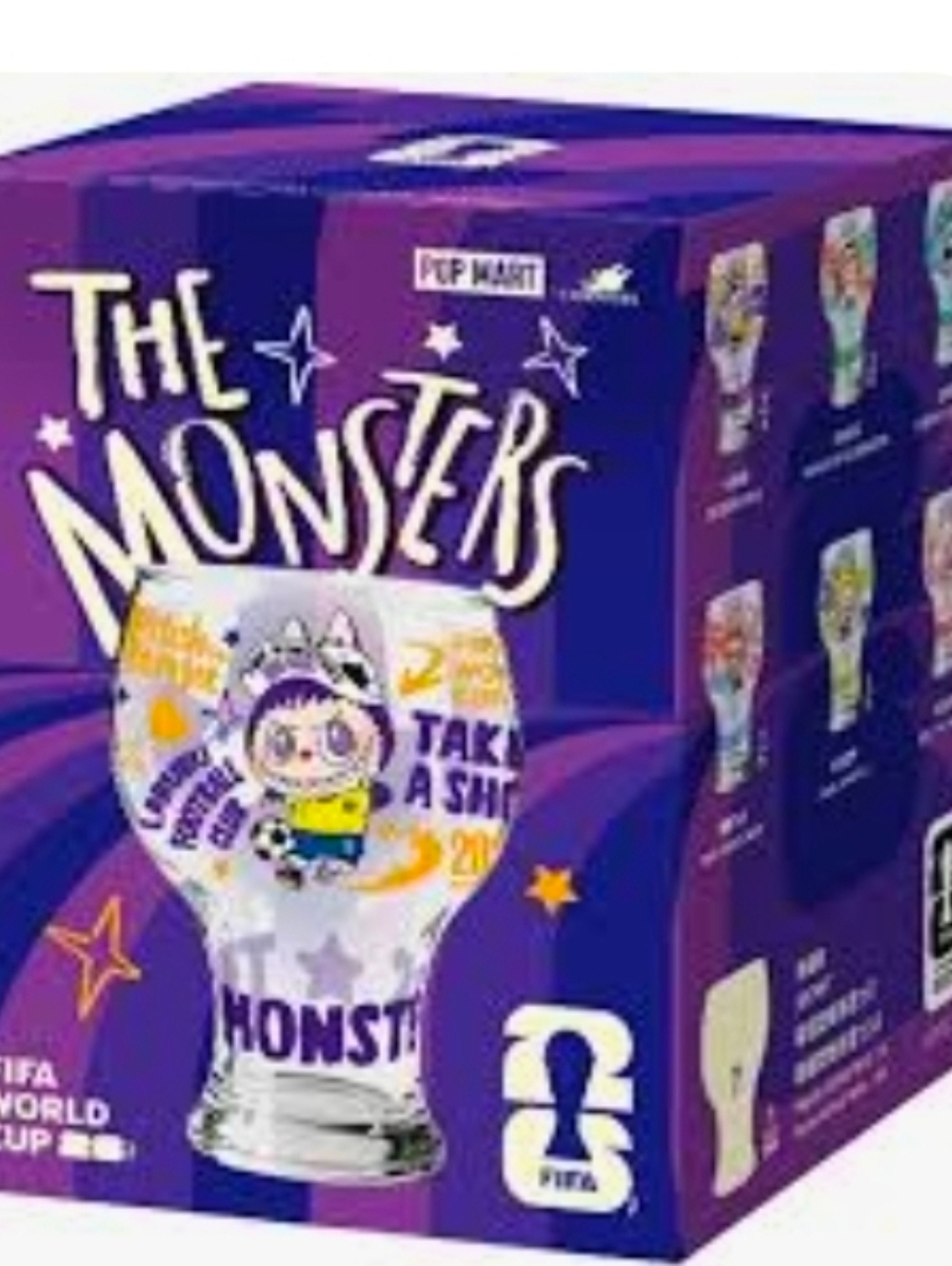 Pop Mart THE MONSTERS x FIFA Series Labubu Glass Cup .